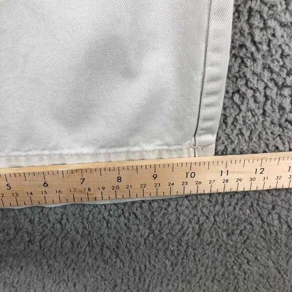 VTG Abercrombie & Fitch Flare wide leg low rise beige khaki pants Size 4 Y2K - Picture 8 of 10